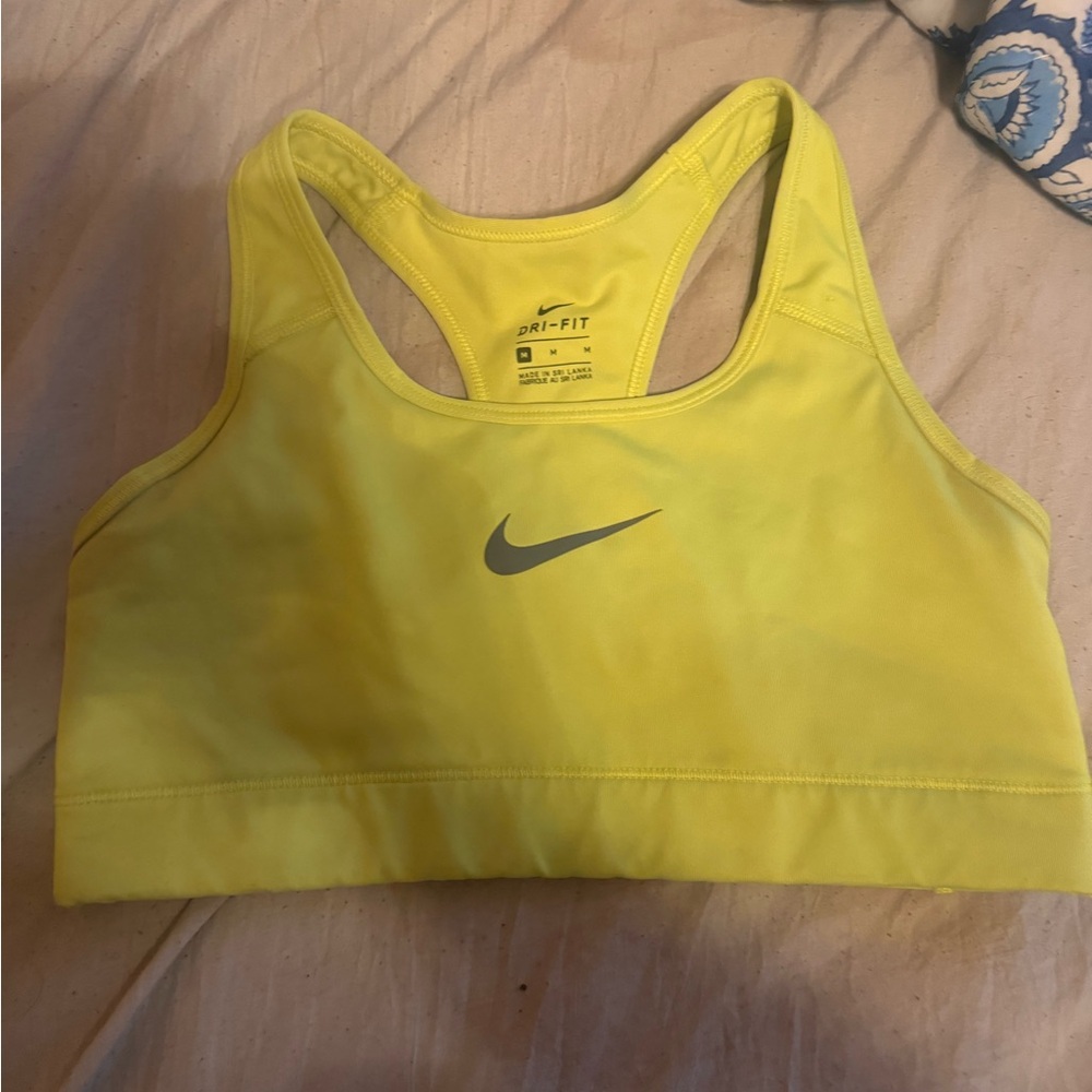 Neon Nike sports bra